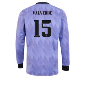Real Madrid Federico Valverde #15 Bortatröja 2022-23 Långärmad